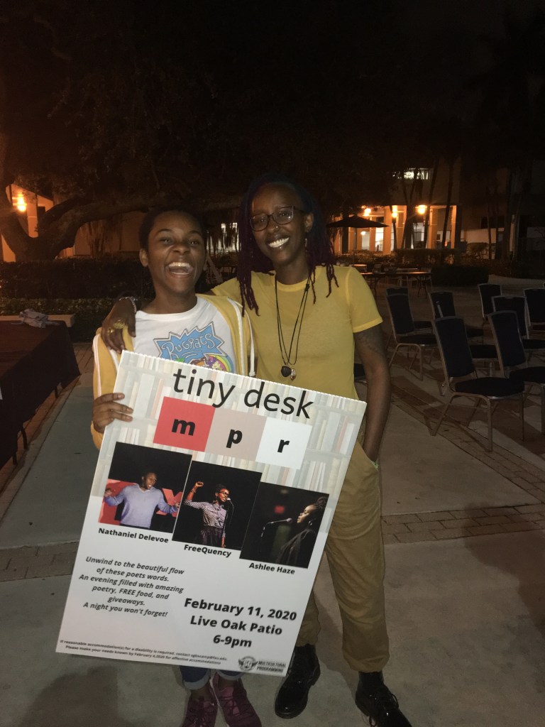 Rachelle Saint Louis and FreeQuency the poet